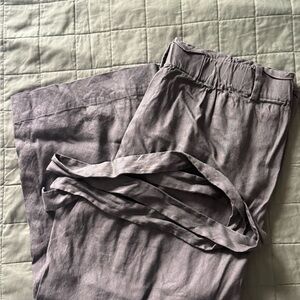 J.Jill Olive Linen Capris w/ Belt